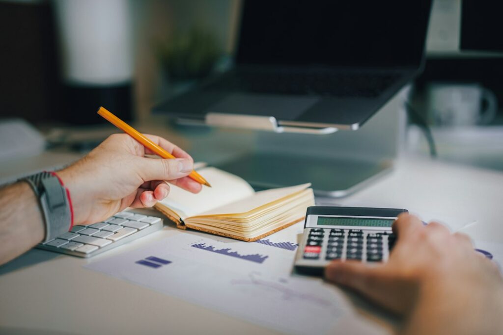 AI tax software organizing tax documents and calculations for review