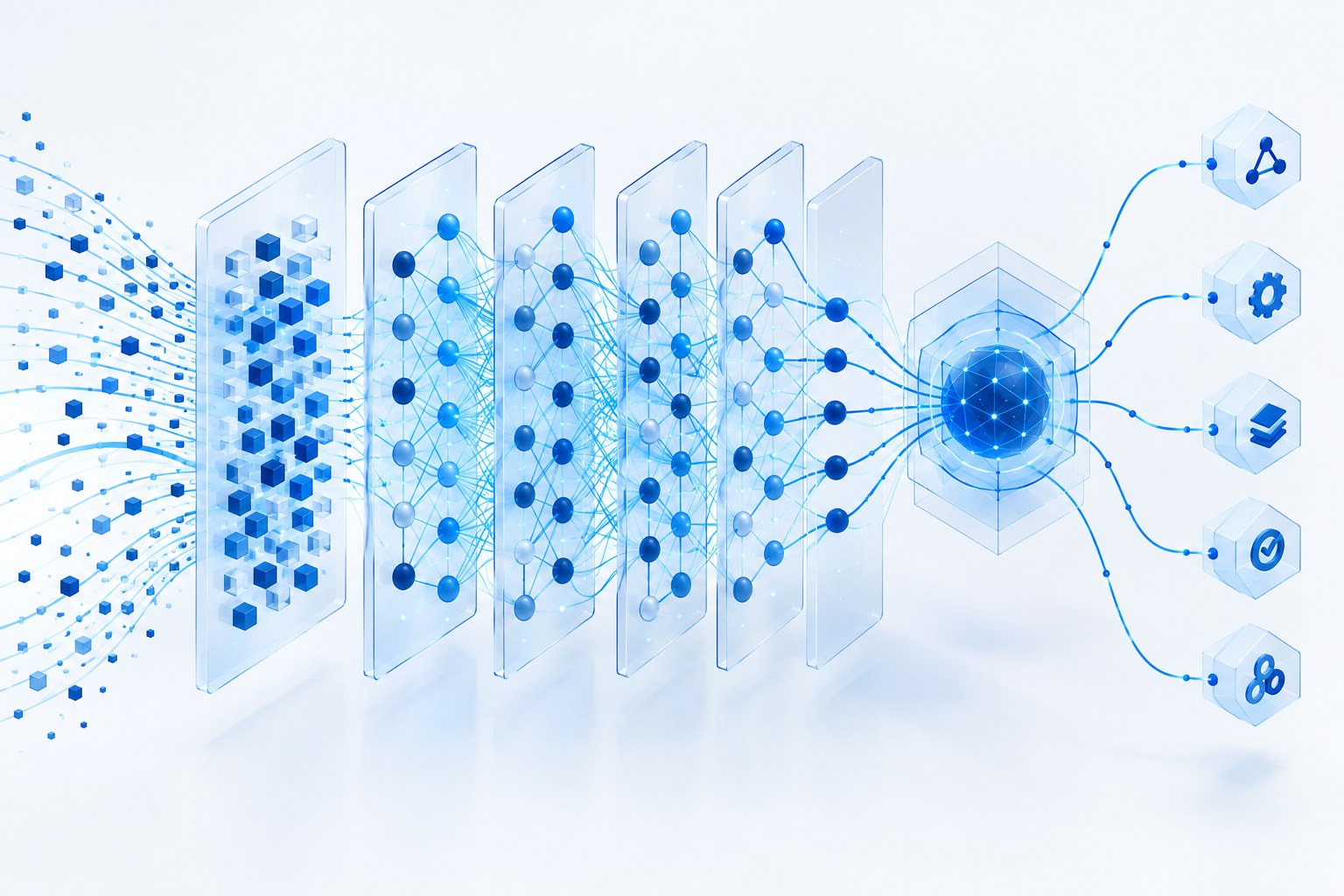 How artificial intelligence works through models, neural networks, data and AI agents
